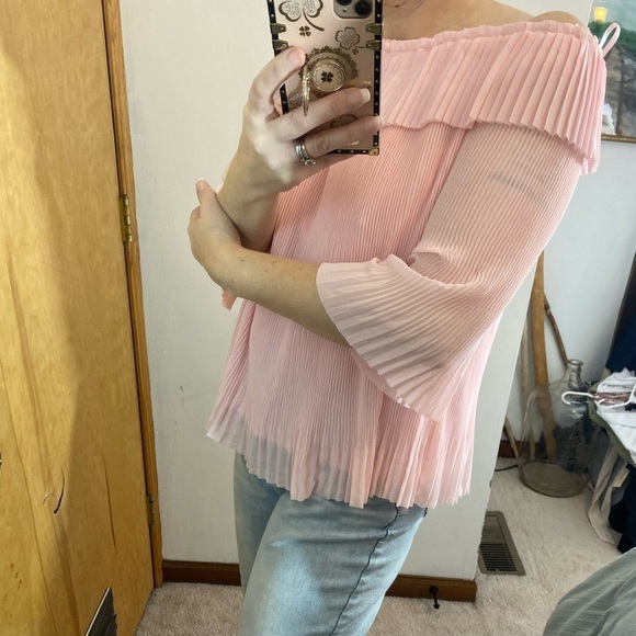 Ted Baker London Barbiecore Pink Pleated Feminine Top - Picture 6 of 14